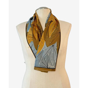 Vintage 1960's Vera Neumann Signed Silk Scarf Shawl Hand Rolled 10"x44" EUC